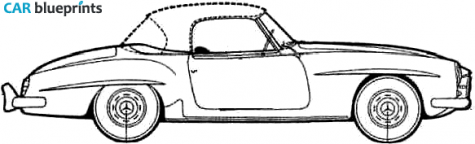 1960 Mercedes-Benz SL-Class 190SL Cabriolet blueprint