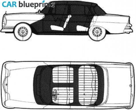 1961 Mercedes-Benz W110 220SE Sedan blueprint