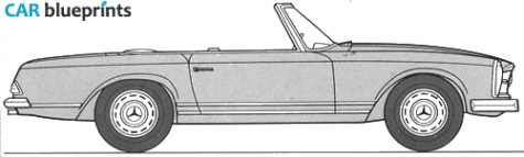 1963 Mercedes-Benz W113 230SL Cabriolet blueprint