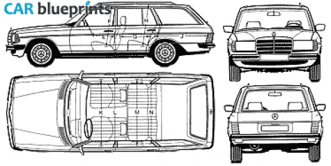 1977 Mercedes-Benz E-Class W123 280TE Wagon blueprint