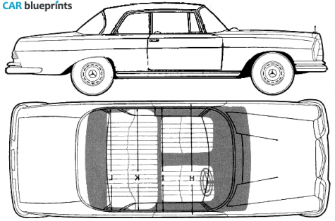 1962 Mercedes-Benz SE-class W111 300SE Coupe blueprint