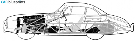 1956 Mercedes-Benz SL-Class W198 300 SL Coupe blueprint