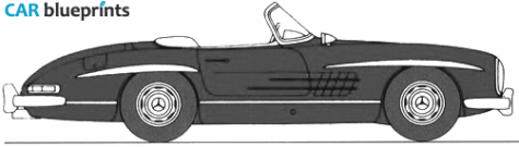 1957 Mercedes-Benz W194 300SL Cabriolet blueprint