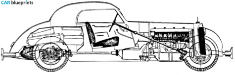 1955 Mercedes-Benz 540K Sedan blueprint