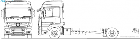 2010 Mercedes-Benz Actros 4x2 Rigid Truck blueprint