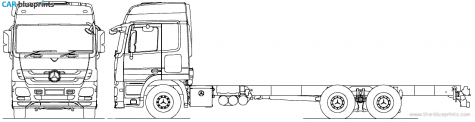 2010 Mercedes-Benz Actros 6x4 Rigid Truck blueprint