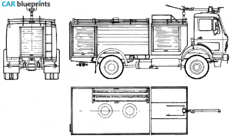 1982 Mercedes-Benz AK1719-30 Fire Truck blueprint