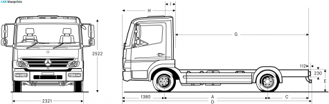 2009 Mercedes-Benz Atego Truck blueprint