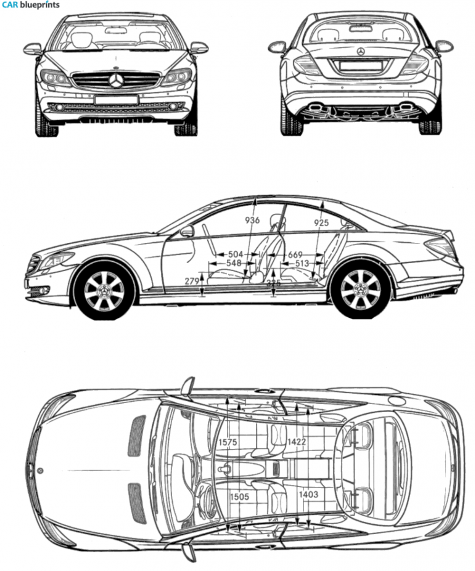 2006 Mercedes-Benz CL 600 Coupe blueprint