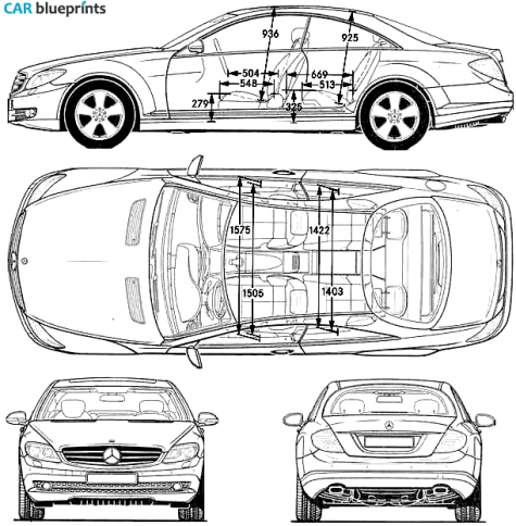 2006 Mercedes-Benz CL 600 Coupe blueprint