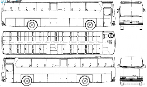 1978 Mercedes-Benz E310 Superpullman Bus blueprint