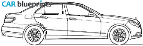 2009 Mercedes-Benz E350 W212 Sedan blueprint