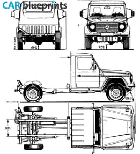 1999 Mercedes-Benz G-Class W463 Truck blueprint