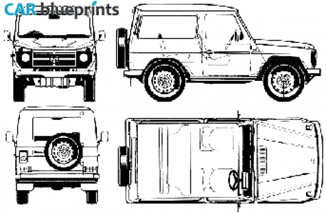 1986 Mercedes-Benz G WAGEN SWB SUV blueprint