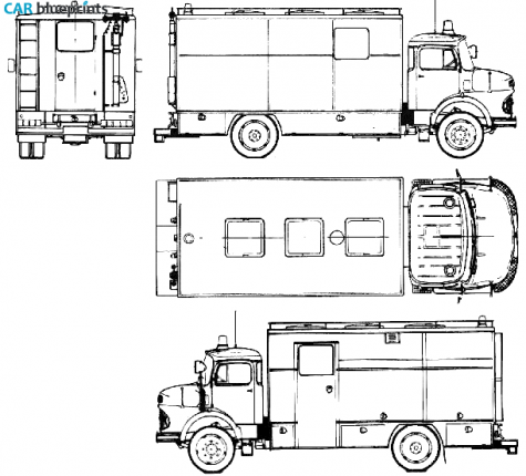 1983 Mercedes-Benz L1113 Fire Truck blueprint