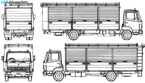 1985 Mercedes-Benz L1117 Fire Truck blueprint