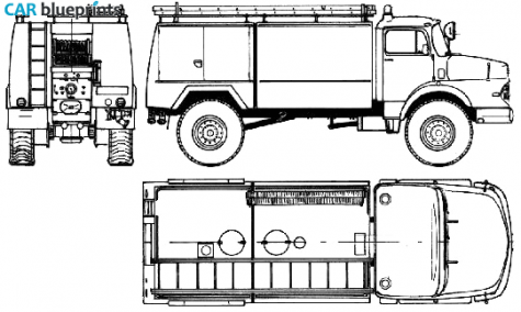 1971 Mercedes-Benz L1924 Fire Truck blueprint