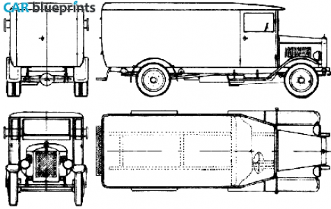 1931 Mercedes-Benz L2000 Van blueprint