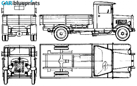 1931 Mercedes-Benz L2000 Bed Truck blueprint