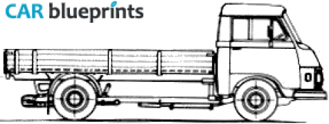 1976 Mercedes-Benz L306D Truck blueprint