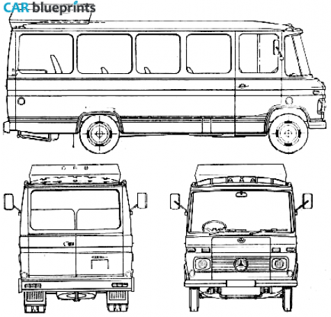 Mercedes-Benz L309D Bus blueprint