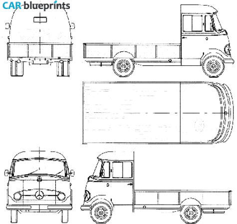 1958 Mercedes-Benz L319D Pick-up blueprint