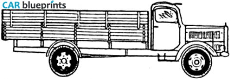 1943 Mercedes-Benz L4500A Truck blueprint