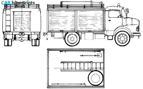 1979 Mercedes-Benz LAF911B Fire Truck blueprint