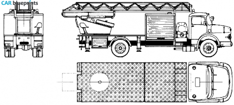 1980 Mercedes-Benz LAK1924 Fire Truck blueprint