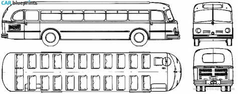 1951 Mercedes-Benz Linienbus Pullman Bus blueprint