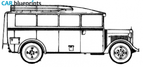 1935 Mercedes-Benz Lo2000 Bus blueprint