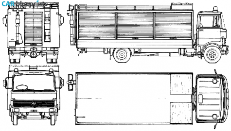 1972 Mercedes-Benz LP813-42 Fire Truck blueprint