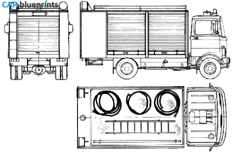 1978 Mercedes-Benz LP813 Fire Truck blueprint