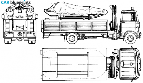 1982 Mercedes-Benz LP813 Fire Truck blueprint