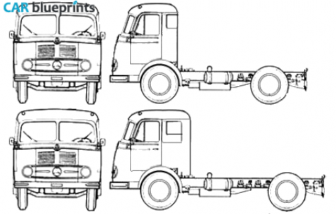 1960 Mercedes-Benz LPS334 Truck blueprint