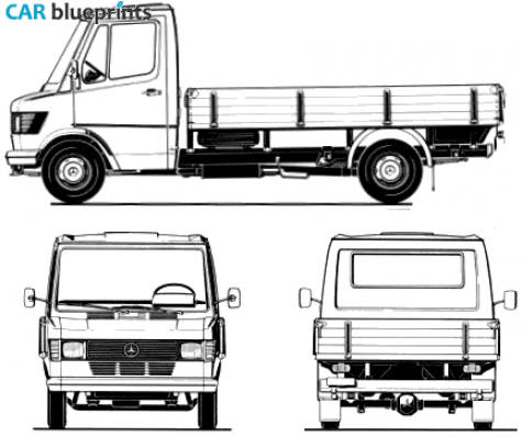 1997 Mercedes-Benz M207 Truck blueprint