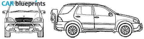 2001 Mercedes-Benz ML 270 SUV blueprint