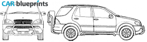 2002 Mercedes-Benz ML 270 CDI SUV blueprint