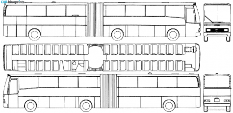 1978 Mercedes-Benz O303G Vetter Bus blueprint