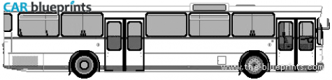 Mercedes-Benz O307 Bus blueprint