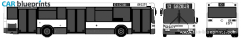 2005 Mercedes-Benz O405.N2 Bus blueprint