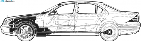 2006 Mercedes-Benz S 500 Sedan blueprint