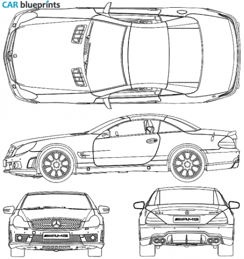 2008 Mercedes-Benz SL63 AMG Cabriolet blueprint