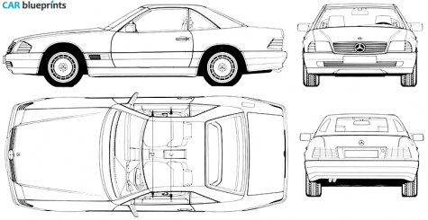 1994 Mercedes-Benz SL Coupe blueprint