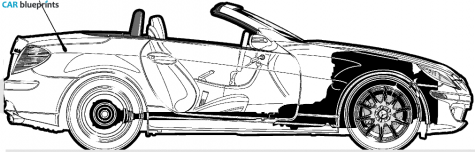 2005 Mercedes-Benz SLK 350 Cabriolet blueprint