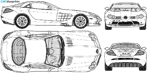 2005 Mercedes-Benz SLR Coupe blueprint