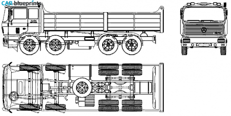 Mercedes-Benz  Truck blueprint