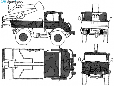 Mercedes-Benz Unimog-404 Truck blueprint