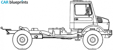 2006 Mercedes-Benz Unimog U1300L-37 Truck blueprint