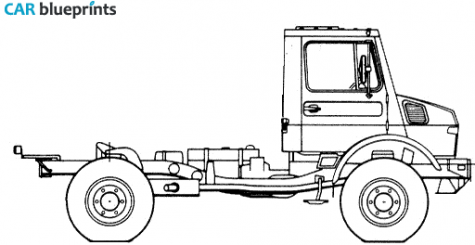 2006 Mercedes-Benz Unimog U1350L Truck blueprint